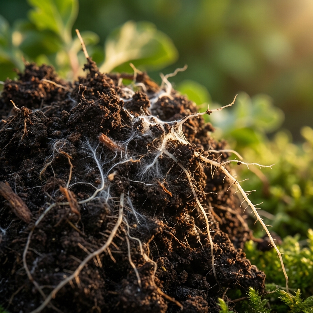 Living soil under a microscope